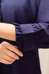 Navy Blue Women CO-ORDS Set Stitched Suit (All Season) VW01-B