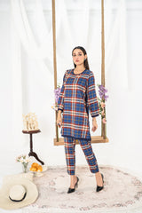 Check Pattern Women CO-ORDS Set Stitched Suit (All Season) VW08