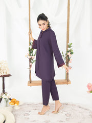 Purple Women CO-ORDS Set Stitched Suit (All Season) VW02-A