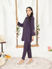 Grape Purple Winter CO-ORDS Set Stitched Suit (All Season) VW12-B