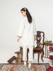White Geom Women CO-ORDS Set Stitched Suit VW02-B