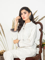 White Geom Women CO-ORDS Set Stitched Suit VW02-B