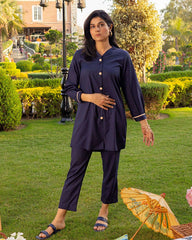 Navy Blue Women CO-ORDS Set (All Season)