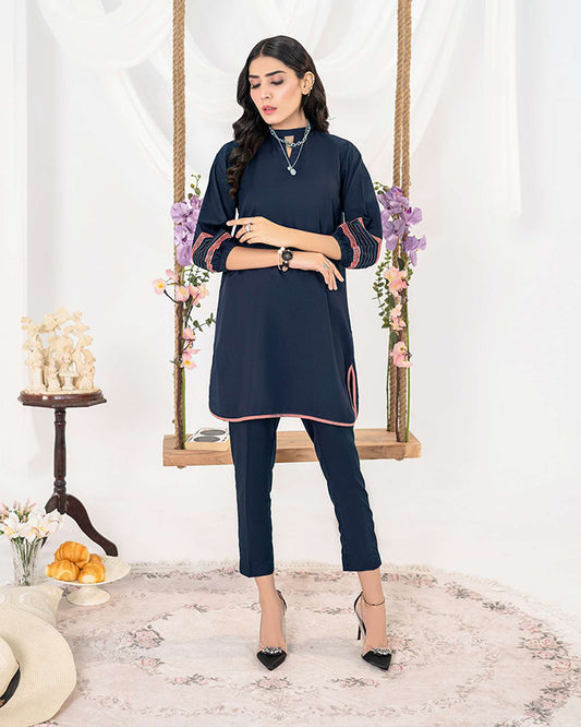 Navy Blue Women CO-ORDS Set (All Season)