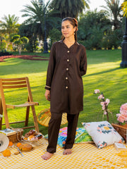 Choco Brown Women CO-ORDS Set Stitched Suit (All Season) VW03-A