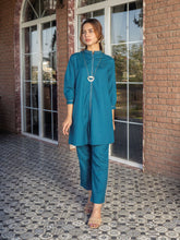 Aqua Green CO-ORDS Set Stitched Suit (All Season) VW05-A
