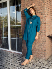 Aqua Green CO-ORDS Set Stitched Suit (All Season) VW05-A