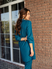 Aqua Green CO-ORDS Set Stitched Suit (All Season) VW05-A