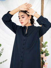 Navy Blue Women CO-ORDS Set  Stitched Suit (All Season) VW14-B