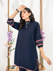 Navy Blue Women CO-ORDS Set Stitched Suit (All Season) VW13-B