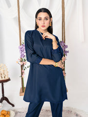 Blue Women CO-ORDS Set Stitched Suit (All Season) VW04-B