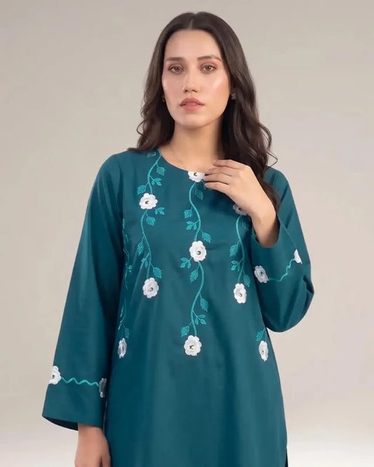 Aqua Green Women CO-ORDS Set Stitched Suit