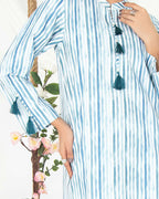 Aqua Stripes Co-ord Set