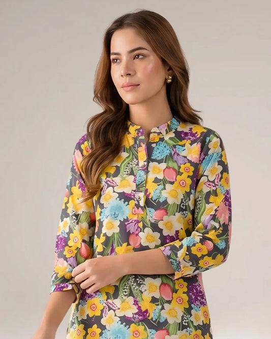 Floral Print Women CO-ORDS Set (All Season)