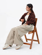 Ivory Wide-Leg Pants detail view
