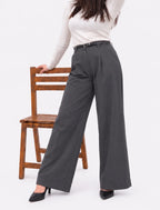 Ash Grey Wide-Leg Pants side view