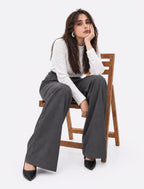 Ash Grey Wide-Leg Pants detail view