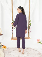 Purple Women CO-ORDS Set Stitched Suit (All Season) VW02-A