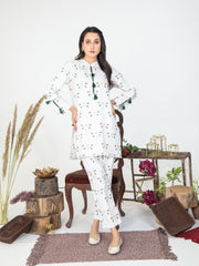 Butterfly Print Women CO-ORDS Set Stitched Suit VW07-A