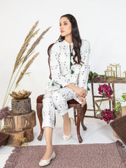 Butterfly Print Women CO-ORDS Set Stitched Suit VW07-A