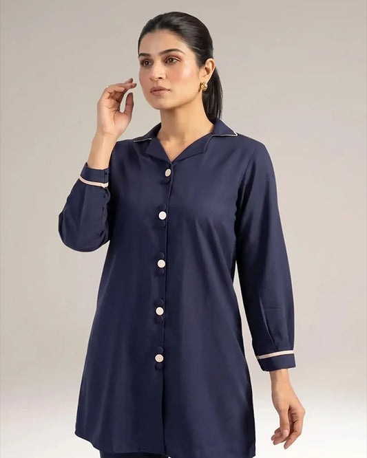 Navy Blue Women CO-ORDS Set (All Season)