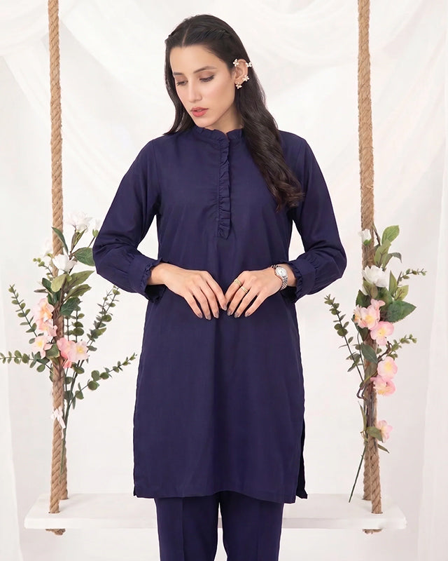 Navy Blue Women CO-ORDS Set (All Season)