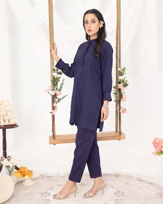 Navy Blue Women CO-ORDS Set (All Season)