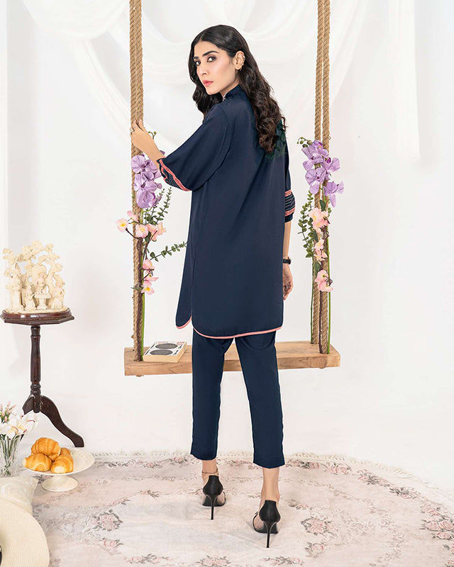 Navy Blue Women CO-ORDS Set (All Season)