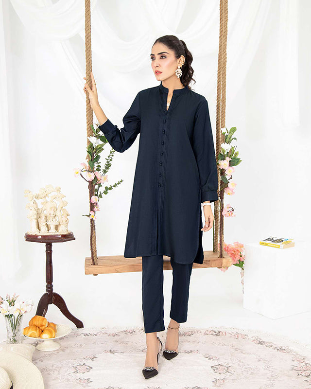 Navy Blue Women CO-ORDS Set (All Season)