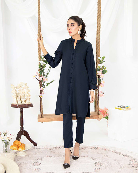 Navy Blue Women CO-ORDS Set (All Season)