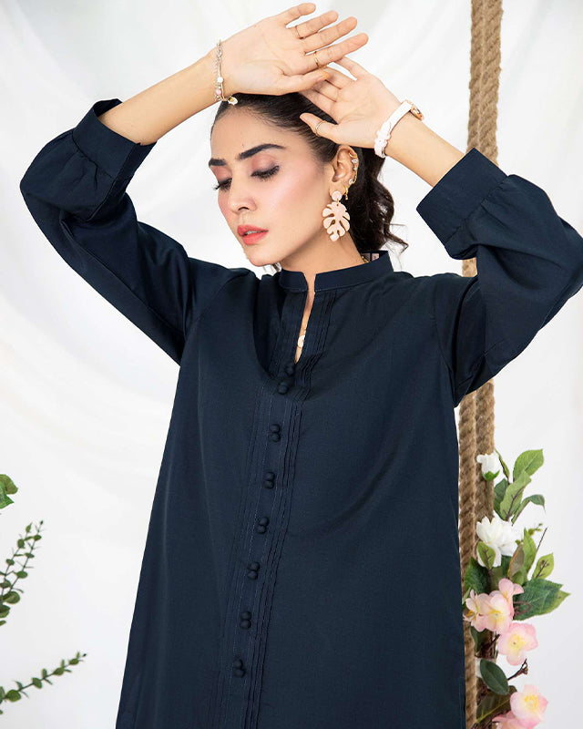 Navy Blue Women CO-ORDS Set (All Season)