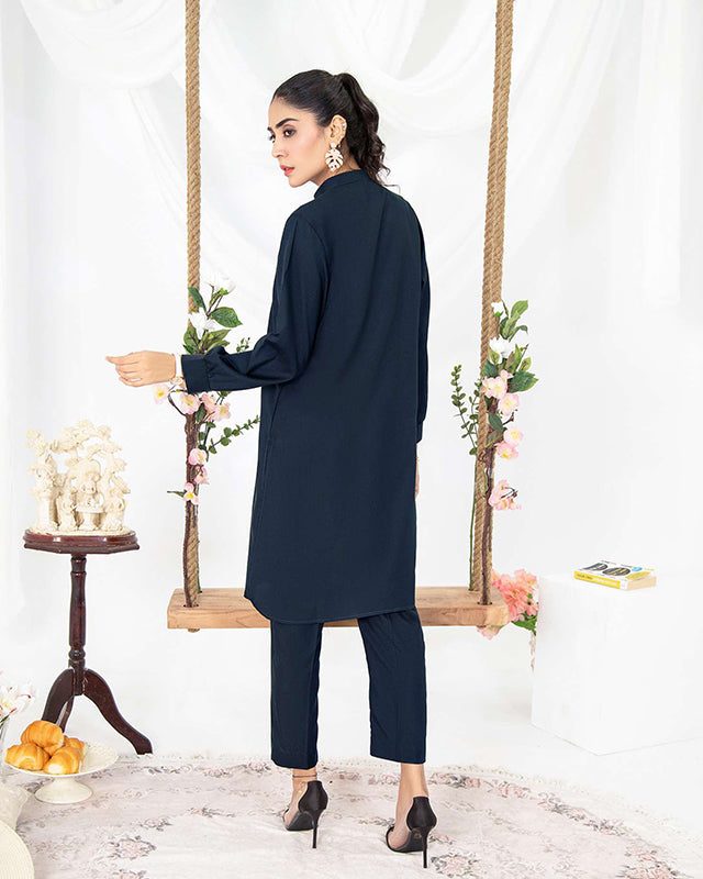 Navy Blue Women CO-ORDS Set (All Season)