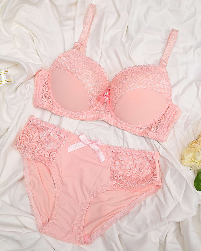 Bra & Brief Set - Light Pink