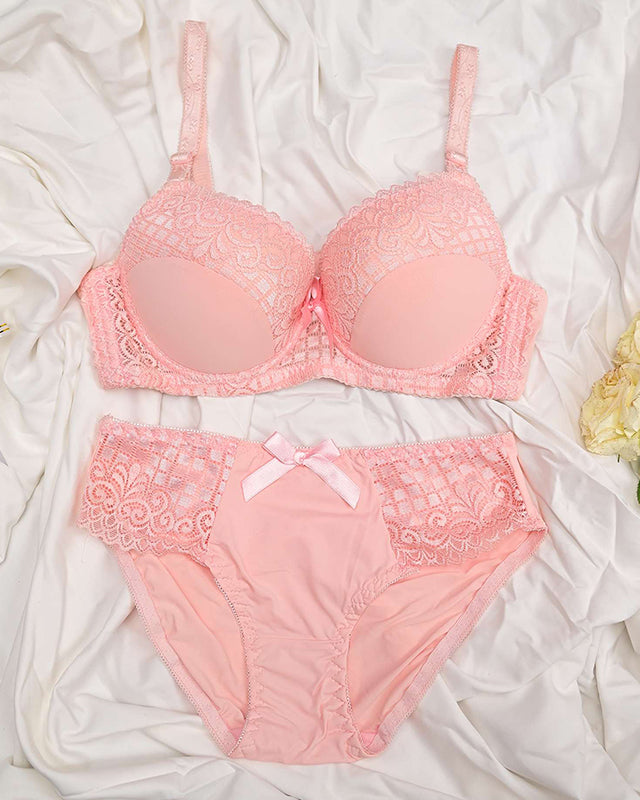 Bra & Brief Set - Light Pink