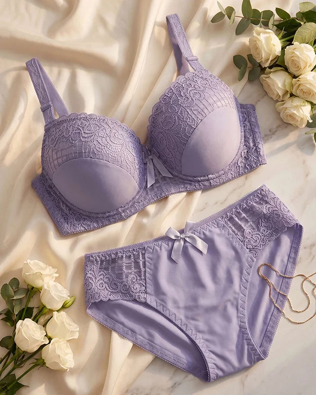Bra & Brief Set - Light Purple