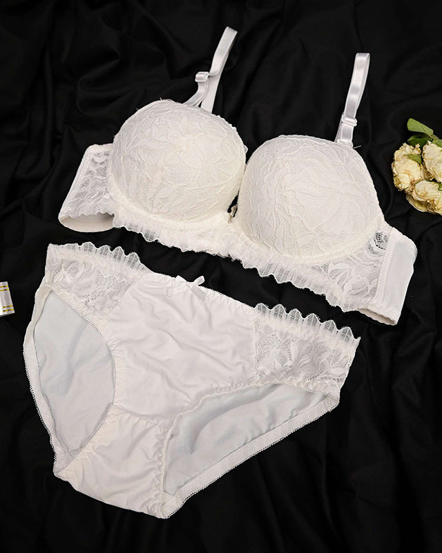 Bra & Brief Set - White