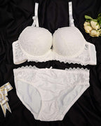 Bra & Brief Set - White
