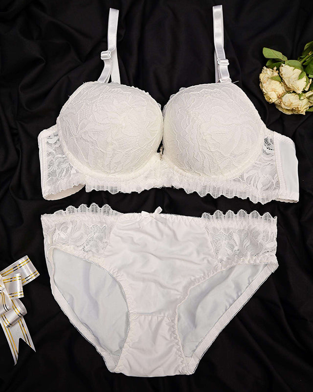 Bra & Brief Set - White