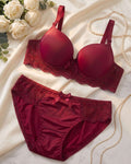 Bra & Brief Set - Maroon