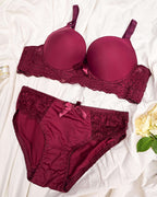 Bra & Brief Set - Maroon
