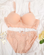 Bra & Brief Set - Peach