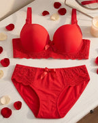 Bra & Brief Set - Red