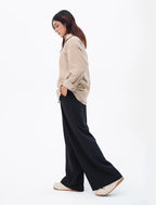Midnight Black Wide-Leg Pants side view