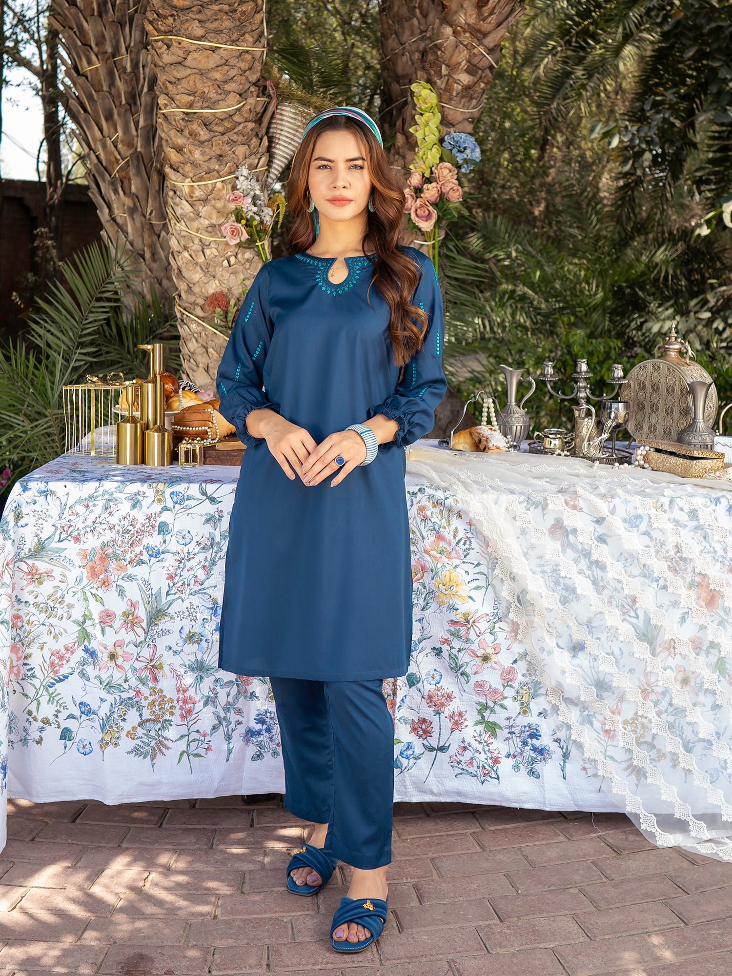 Zinc Embroidered Women 2Pcs Stitched Suit (All Season) VW15-A