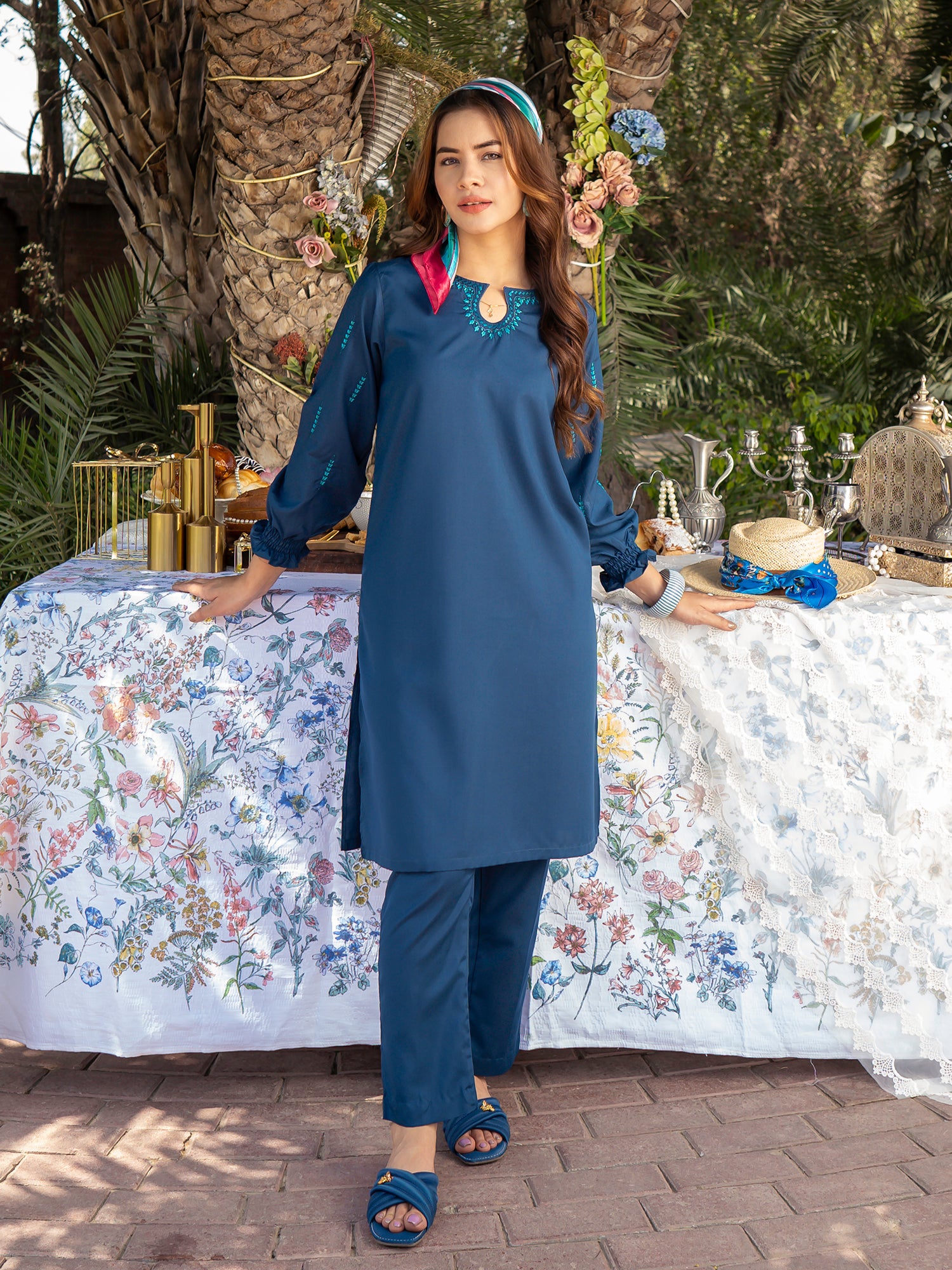 Zinc Embroidered Women 2Pcs Stitched Suit (All Season) VW15-A