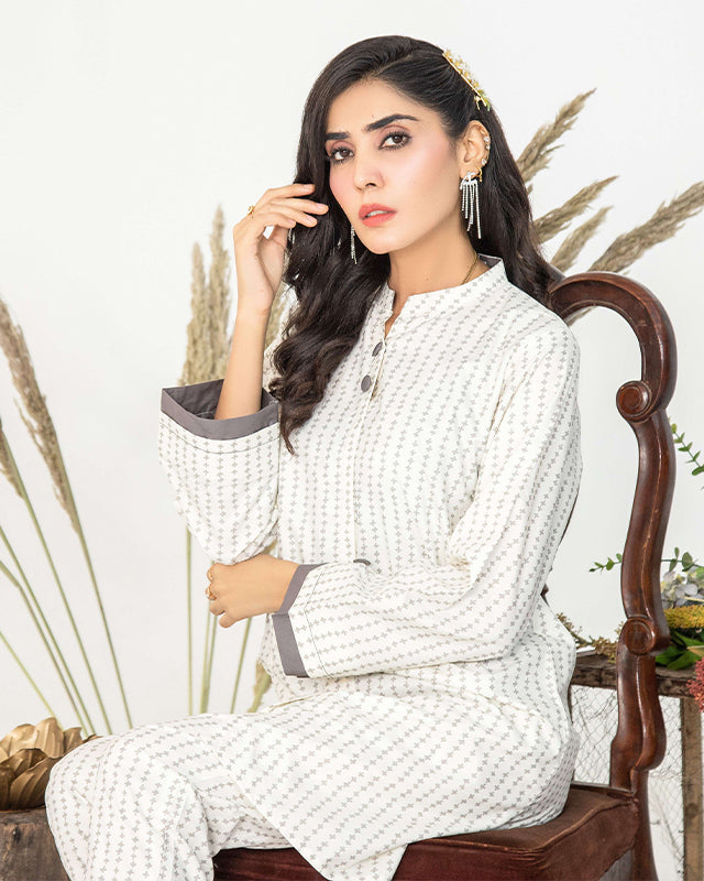 White Geom Women CO-ORDS Set