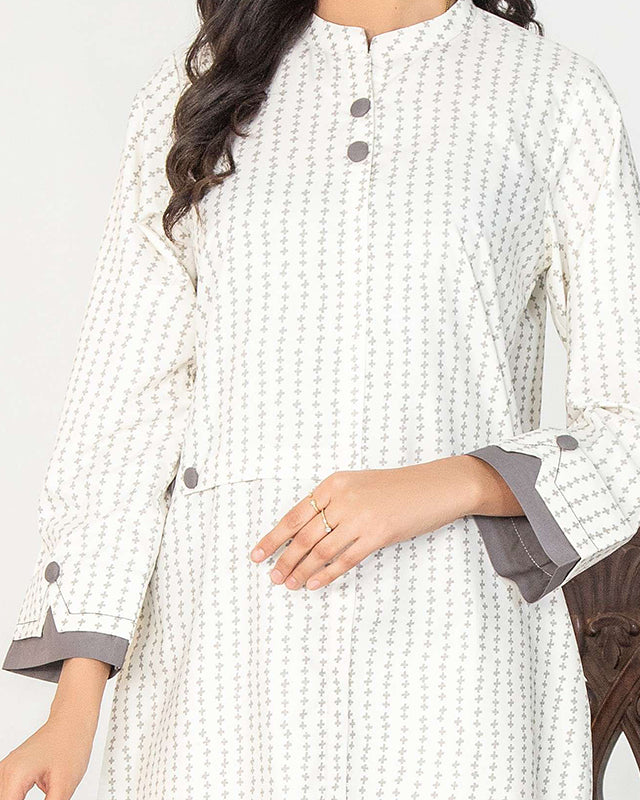 White Geometric Co-ord Set