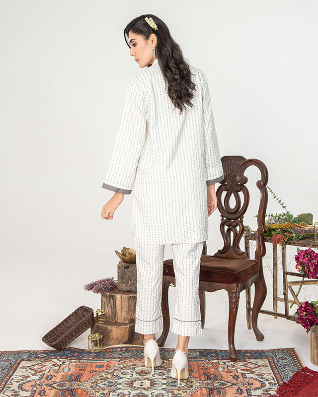White Geom Women CO-ORDS Set